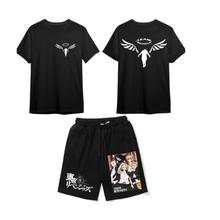 Tokyo Revenger Anime Combo Printed T-Shirt And Half Pant For Men And Women
