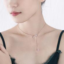 Bow necklace _ Wanying jewelry bow women s925 sterling