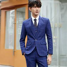 Blue Checkered Blazer For Men