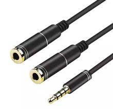 3.5mm Audio Cable Male to 2 Female Aux Cable Stereo Gold jack Splitter Cable Adapter