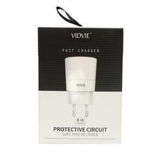 VIDVIE PLE208 Fast Charger With Android Charging Cable - (White)