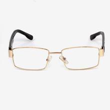 PEE GEE Golden Full Rim Rectangular Metal Frame Glasses-(Unisex)