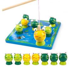 Magnetic Fishing Frog Animal Model Set Kid Wooden Toy 42006001