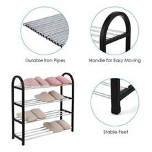 4 Layers Iron Shoes Rack Simple Standing Home Organizer (Color May Vary) (Color May Vary)