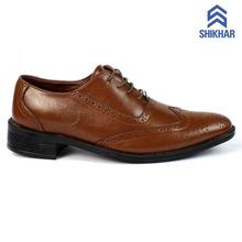 Shikhar Shoes Leather Brogue Formal Shoes For Men (2908)- Tan