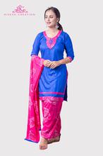Women Pure Cotton Kurti & Printed Patiala Set – Royal Blue