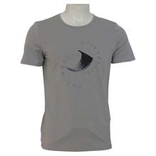 Grey 'Wheels' Printed Round Neck T-Shirt For Men