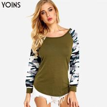 YOINS Women camouflage Print Hoodies Sweatshirts 2019 Autumn