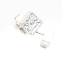 Silver Square Iceberg Studes Earings For Women