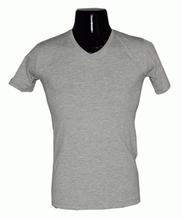 BASTRA ‘V’ Neck Grey Polo T-Shirt