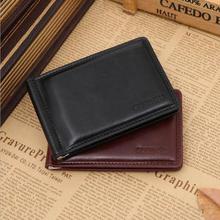 New Fashion Small Men's Leather Money Clip Wallet With