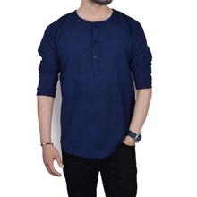 Buy 1 Get 1 Free – Linen Kurta Shirt For Men – Maroon/Blue