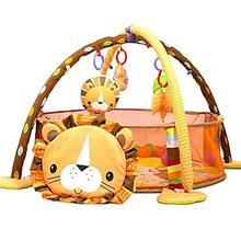 Orange 3 in 1 Lion Activity Gym And Ball Pit With 30 Balls