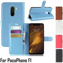 Premium PU Leather Flip Cover Credit Slots Wallet Case For XIAOMI Pocophone F1