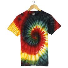 Multicolor Round Neck 100% Cotton Tie Dye T-Shirt For Men