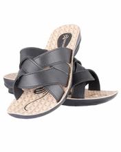 Shikhar Women's Black Slip On Sandals