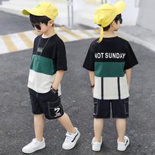 Short-sleeved suit _ kids boy summer dress stitching