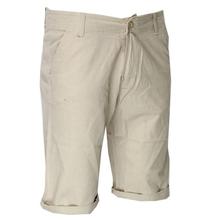 Men's Off White Linen Shorts