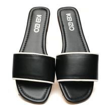 Black with black lining flat sandal