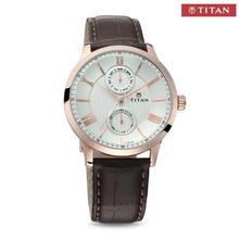 Titan White Dial Chronograph Watch For Men - 1658KM01