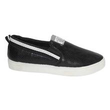 Black/White Casual Slip-On Shoes For Women