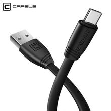 Cafele Flat USB Type C Cable Fast Charging USB Type-C Cable for Xiaomi Huawei Samsung USB Type C Cable DC 5V 2A