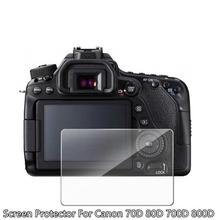 Tempered Glass With Shoulder Screen Protector For Canon 70D 80D 700D 800D