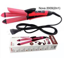 Nova 2 In 1 Professional Hair Curler & Hair Straightener