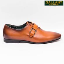 Kapadaa: Gallant Gears Brown Lace Up Formal Leather Shoes For Men – (139-B2)