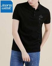 JeansWest Black T-Shirt For Men