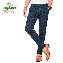 Virjeans Stretchable Cotton Check Blue Chinos Pant for Men (VJC 714) 3
