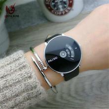 Unique Turntable Dial Sports Creative Casual PU Leather Belt Trending Watch