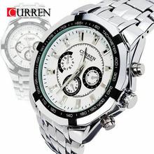 Curren Brand Fashion Men's Full stainless steel Military Casual