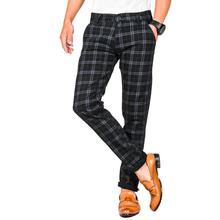 Virjeans Stretchable Cotton Check Black Chinos Pant for Men (VJC 715) 1