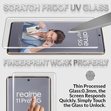 UV Curved Glass for Realme 11 Pro Plus + - Premium (UV) Tempered Glass Screen Protector - Borderless