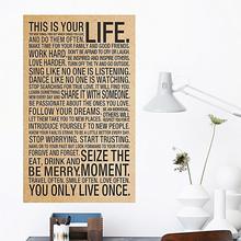 Kraft paper This Is Your Life Motivational Inspirational Wall Decor