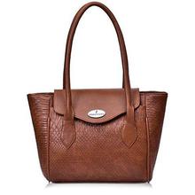 fantosy Tan Leather Design women shoulder bag (FNB-759) (Tan)