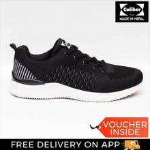 Caliber Shoes Black Lace Up Sports Shoes For Men  -  ( 465 )