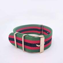 Gurkha Striped Printed Nylon Watch Strap