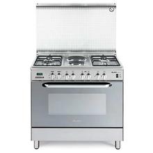 Elba 9DX770 multipurpose electric with two hotplate steel and 4 burner