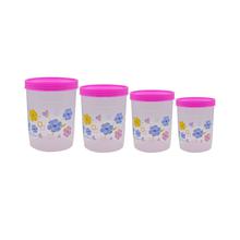 Long Storage Container (275ml, 475ml, 750ml, 1375ml), Pink-4 Pcs