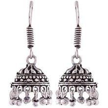 Ganapathy Gems Silver Metal Jhumki for Women 5024