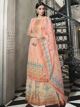 Stylee Lifestyle Pink Cotton Printed Dress Material-2094