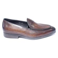 Shikhar Shoes Brown Formal Leather Slip-On Shoes For Men - 1717