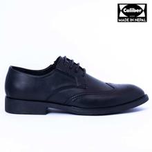Caliber Shoes Black Lace Up Formal Shoes For Men - ( Y 639 )