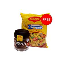 Nescafe Coffee - Classic (25g) with Free Maggi Noodles (70g)
