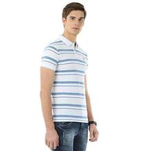 Classic Polo Striped White T-shirt for Men