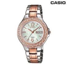 Casio Sheen Round Dial Analog Watch For Women -SHE-4034D-7AUDR