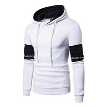 Casual Hoodies Men Fashion New Patchwork Hooded Sweatshirt