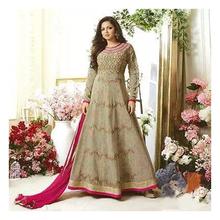 Embroidered Party Wear Gown For Women-Cream